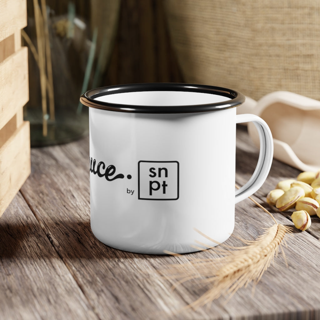 Sauce by SNPT Enamel Camp Cup - B&W